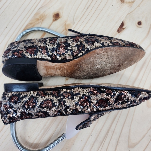 Kate Spade Caty Cape Sequined Leopard Print Loafers Size 7M - Picture 9 of 13